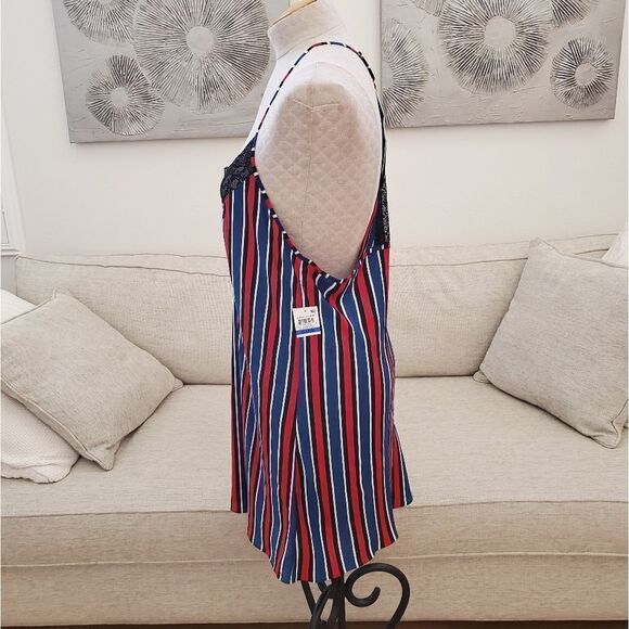 INC Lace-Trim Bold Striped Chemise Nightgown size XL - NEW - Picture 5 of 11